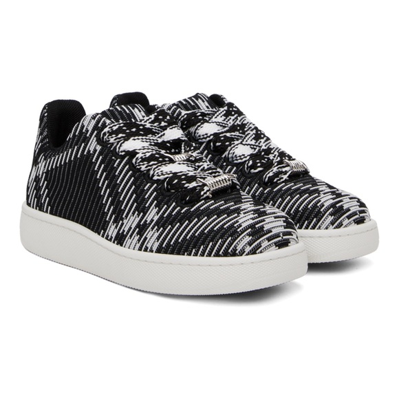 Burberry Shoes - Burberry Box Check Knit Low-Top Sneakers 38.5